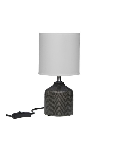 Versa Miracle Gray Ceramic Table Lamp | 14x28x10 cm
